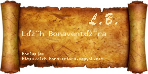 Léh Bonaventúra névjegykártya