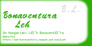 bonaventura leh business card